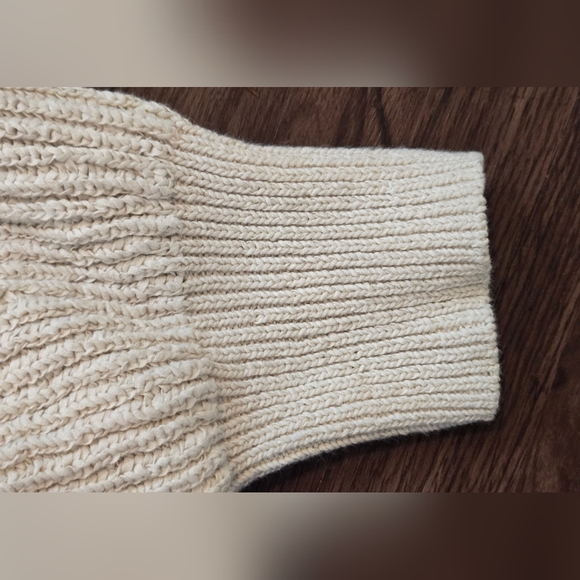 J.Crew Cropped Patch-Pocket Beach Cardigan Sweater 3X Cream Chunky Knit#0010 - Picture 6 of 8